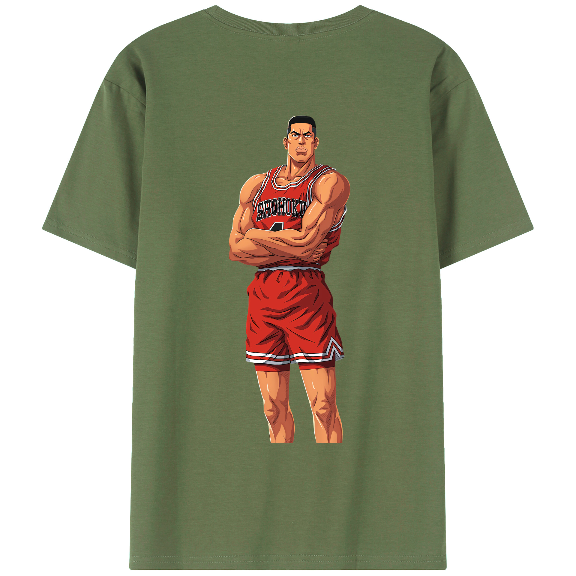 （画像用） SLAM DUNK／スラムダンク 綿100％ メンズ半袖Tシャツ（バックプリント） 通気性